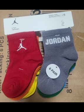 Jordan Toddler Ankle Socks - Red, Gray, Green, Yellow, Orange, Blue